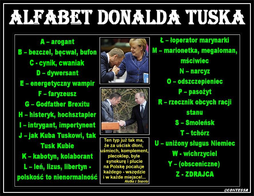 Alfabet Donalda Tuska | Niepoprawni.pl