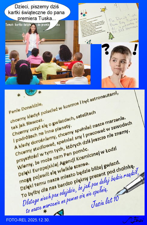Kartka od dzieci dla Donalda Tuska...