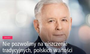 Kaczyński: Nie pozwolimy na niszczenie tradycyjnych, polskich wartości