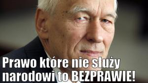 Morawiecki "Prawo które nie służy narodowi to bezprawie"