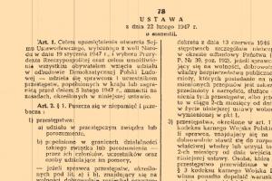 Ustawa o amnestii Ustawa o amnestii