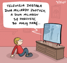 dwa miliardy, pieniądze, liczby parzyste, lekcje, tvp, nauka, szkoła, rysunek satyryczny, widget, galeriawidgeta, humor