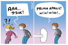 prima aprilis, pierwszy kwietnia, zaraza, wirus, satyra, humor, Widget, galeriawidgeta, rysunek satyryczny