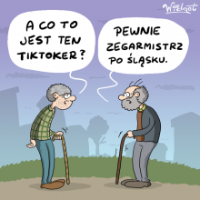 tik tok, tiktoker, satyra, filmiki, zegarmistrz, zegar, zegary, gwara, Śląsk, humor, galeriawidgeta, widget, rysunek satyryczny